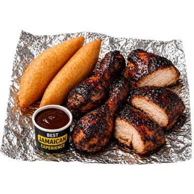 Jerk Chicken game piece illustration.