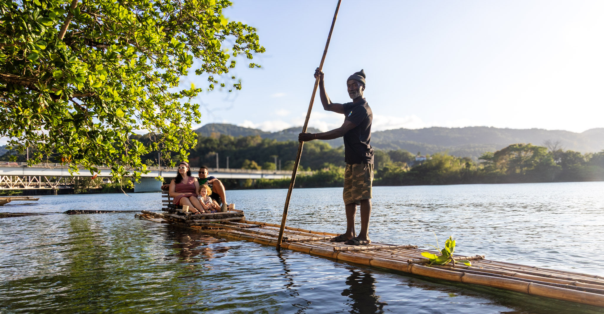 Bamboo raft on Rio Grande